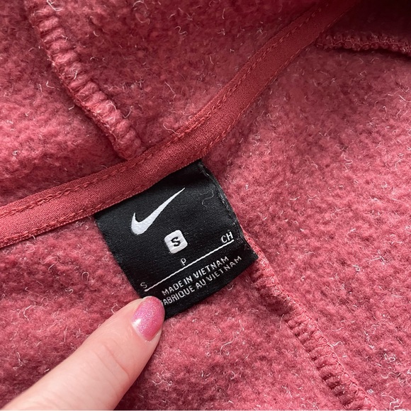 💚3/$15💚 SMALL / NIKE / rust orange zip up fleece hoodie - Picture 8 of 8